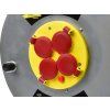 124125 2 elektricka prodluzovaci snura s navijakem kovova 3 x 25 mm 25 m