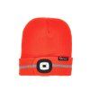 78643 7 128995 3 zimni cepice s led lampickou geko g90408 oranzova s reflexnimi prvky pro maximalni viditelnost