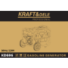 Generátor Kraft&Dele KD696 6,5 / 7 kW – elektrocentrála s elektrostartem, nádrž 25 l